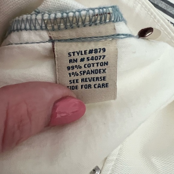 CAbi - White Bootcut Double Button Business Casual Spring Jeans Sz 6 - Picture 9 of 9